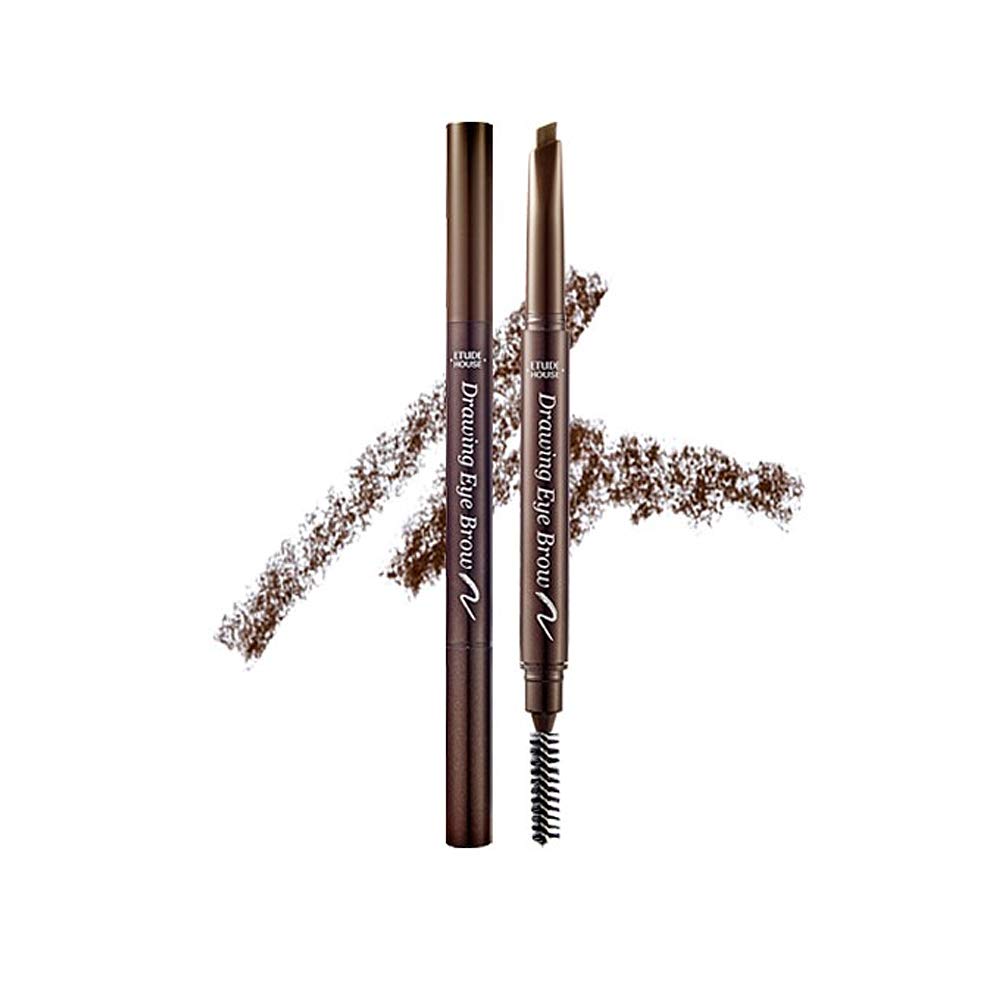 ETUDE Drawing Eye Brow en tono marrón oscuro para delineado natural de cejas.