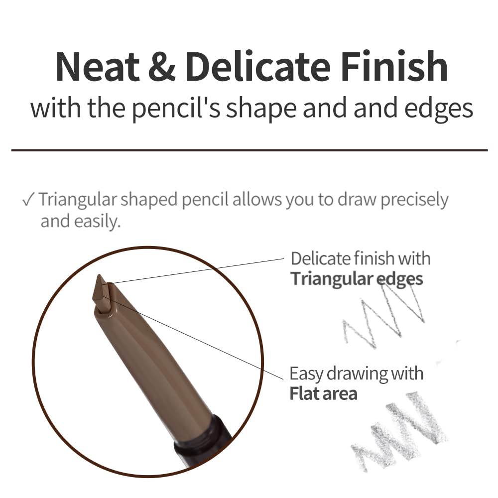 ETUDE Drawing Eye Brow natural color payoff for layered, realistic brows.