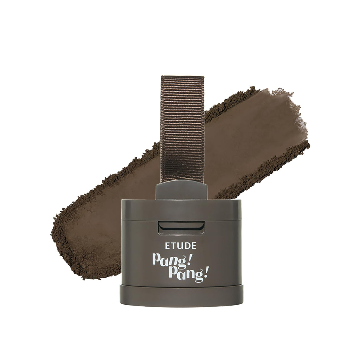 ETUDE Hair Pang Pang bottle close-up shows natural brown tones for versatile coverage
