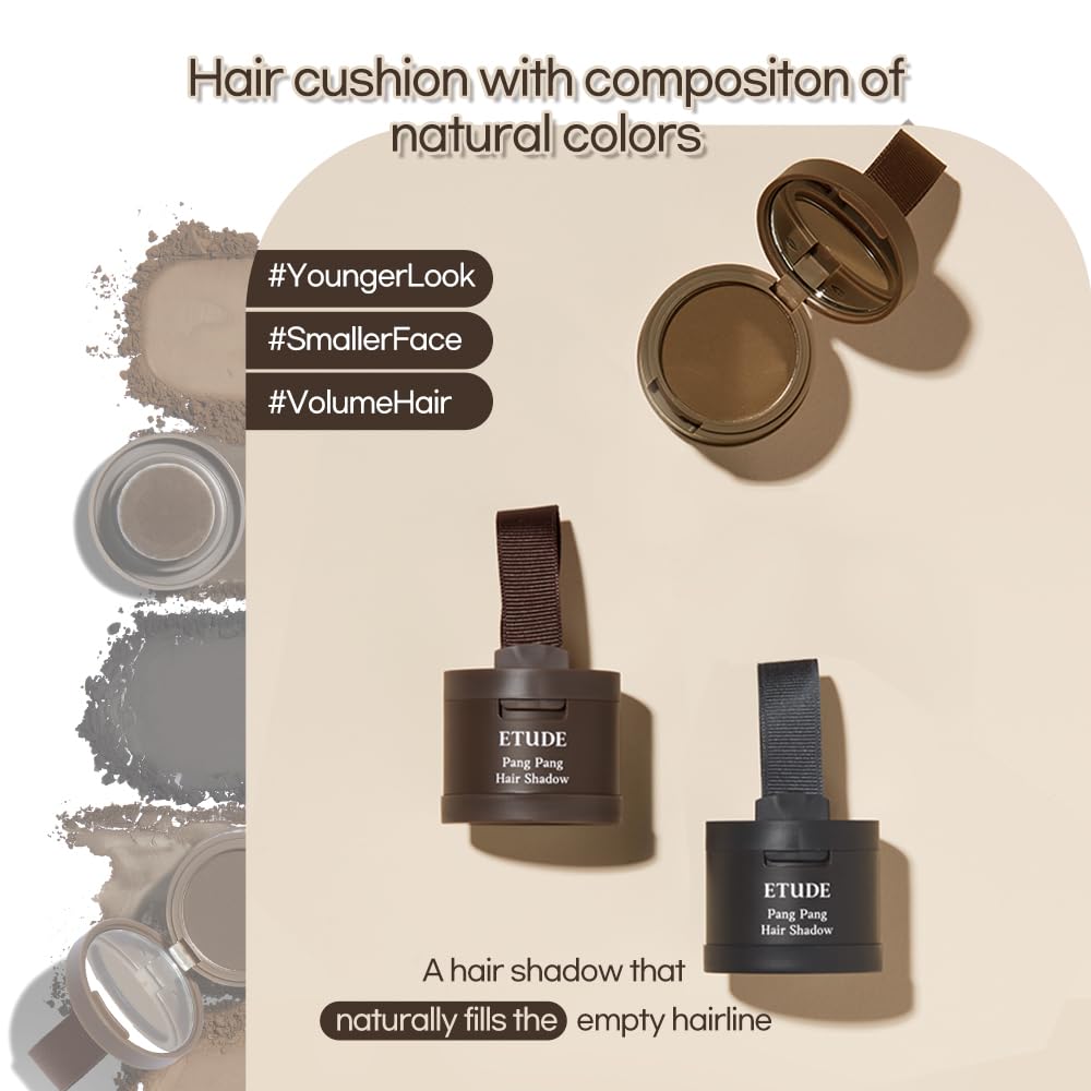 ETUDE Hair Pang Pang hairline application blends naturally along the forehead