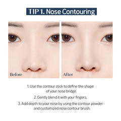 ETUDE Reborn Maker Contour Stick swatch natural en tono frío.