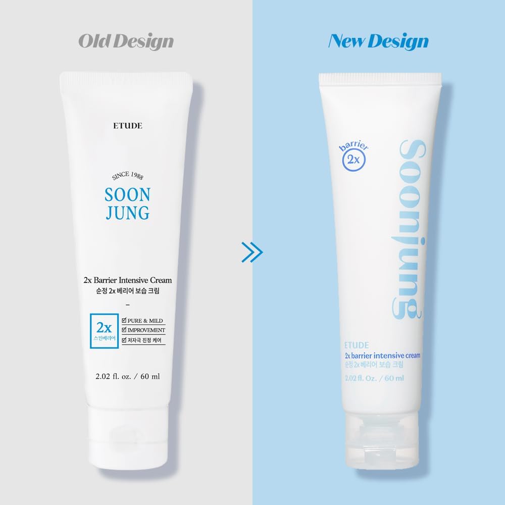 Aplicación de ETUDE SoonJung en rostro, crema calmante para piel sensible.