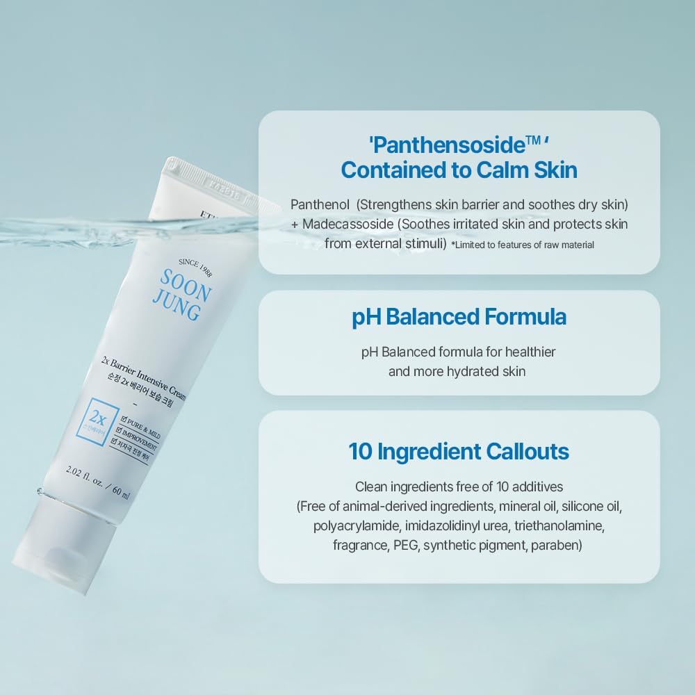 ETUDE SoonJung cream texture spread demonstrates quick absorption and non-greasy finish.