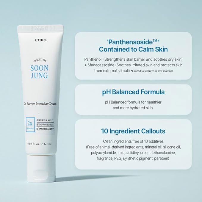ETUDE SoonJung dermatologist-tested badge signals safe daily use.