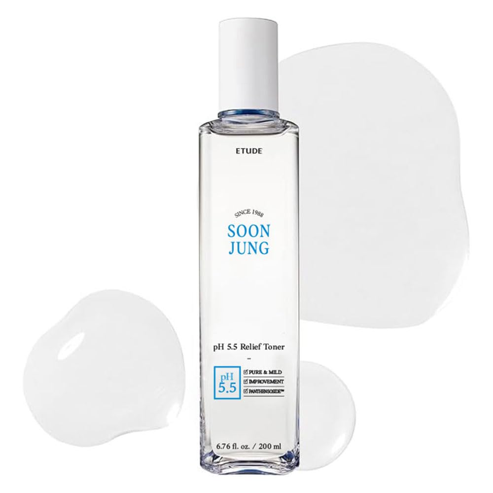 Tónico ETUDE SoonJung Toner, botella frontal, piel suave y equilibrada