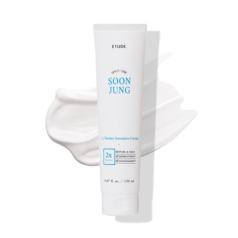 ETUDE SoonJung2x Intensive Cream barrier repair bottle pump for calm, hydrated skin.