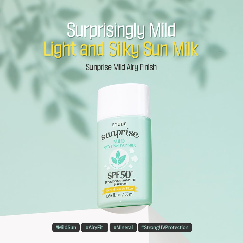 ETUDE Sunprise sun milk application showing smooth spread and quick absorption.