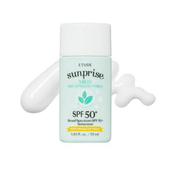 ETUDE Sunprise texture close-up showing milky lightweight feel for daily use