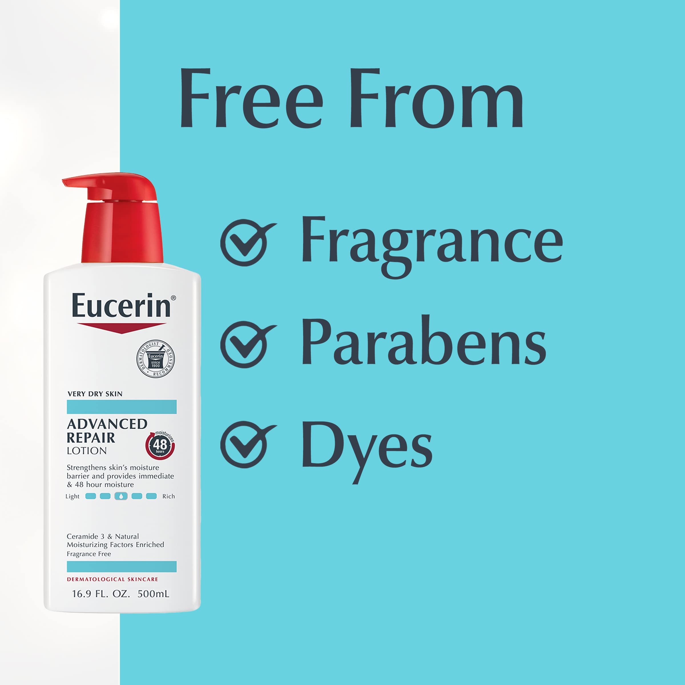 Eucerin Advanced Cleansing Body & Face Cleanser bottle for sensitive skin.