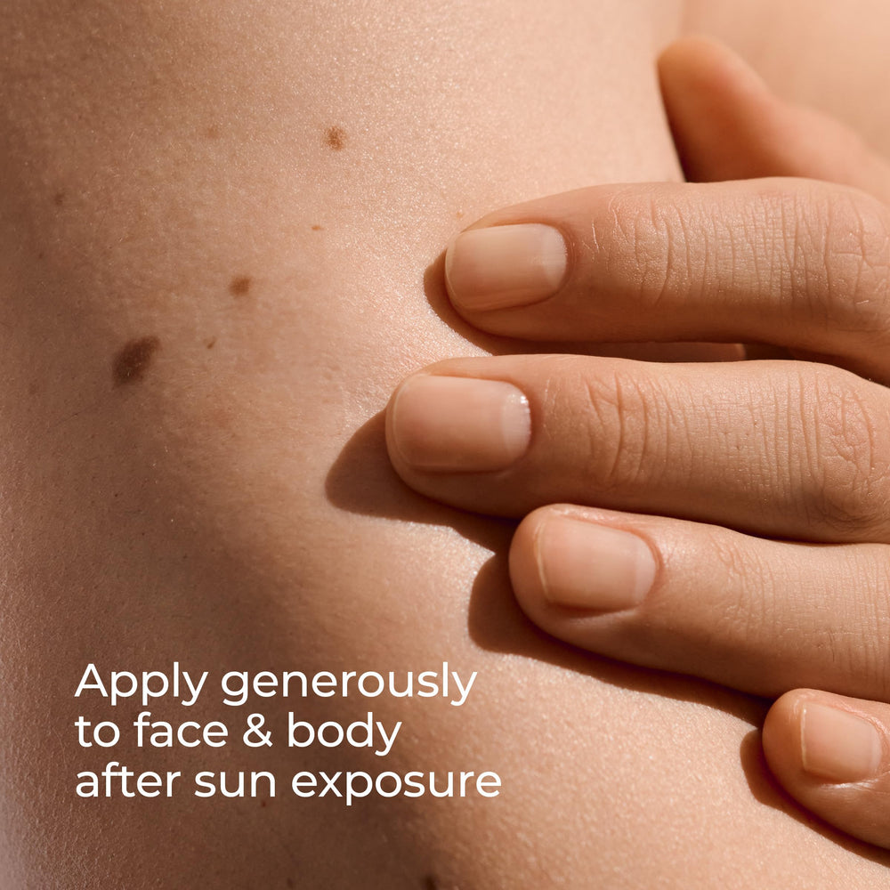 Eucerin Advanced Hydration After Sun Lotion texture close-up showing lightweight non-greasy finish