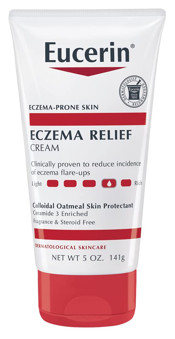 Textura cremosa suave de la crema Eucerin para eczema