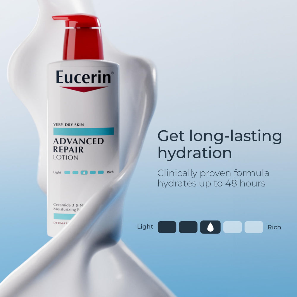 Textura ligera de Eucerin Advanced Repair para aplicación suave