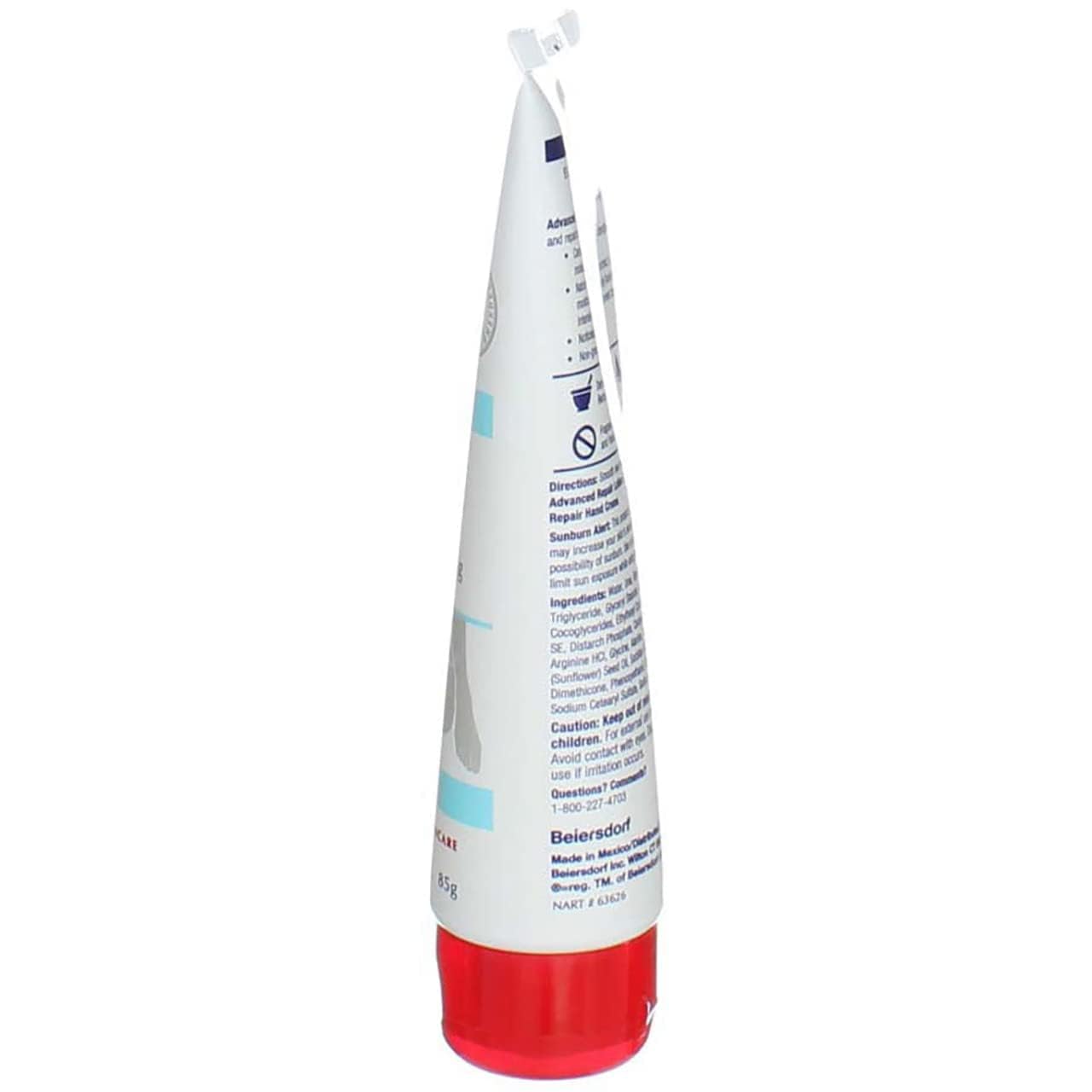 Crema de pies Eucerin, sin fragancia para piel sensible.