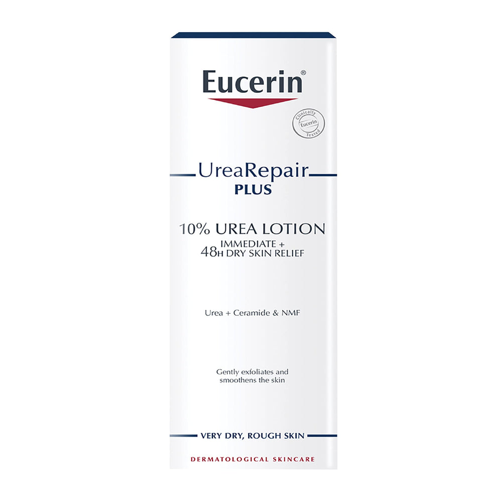 Eucerin pump close-up showing easy, controlled application