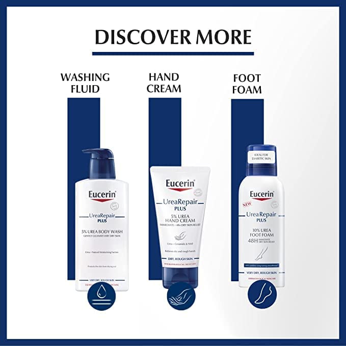 Eucerin lotion texture on dry skin spreads easily for deep moisturisation