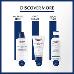 Eucerin lotion texture on dry skin spreads easily for deep moisturisation