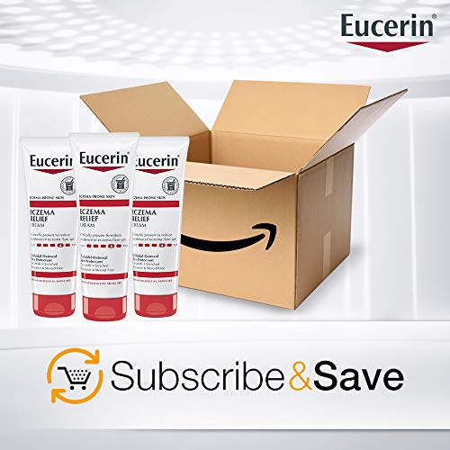 Child-friendly use of Eucerin Eczema Relief Cream in a caring routine.