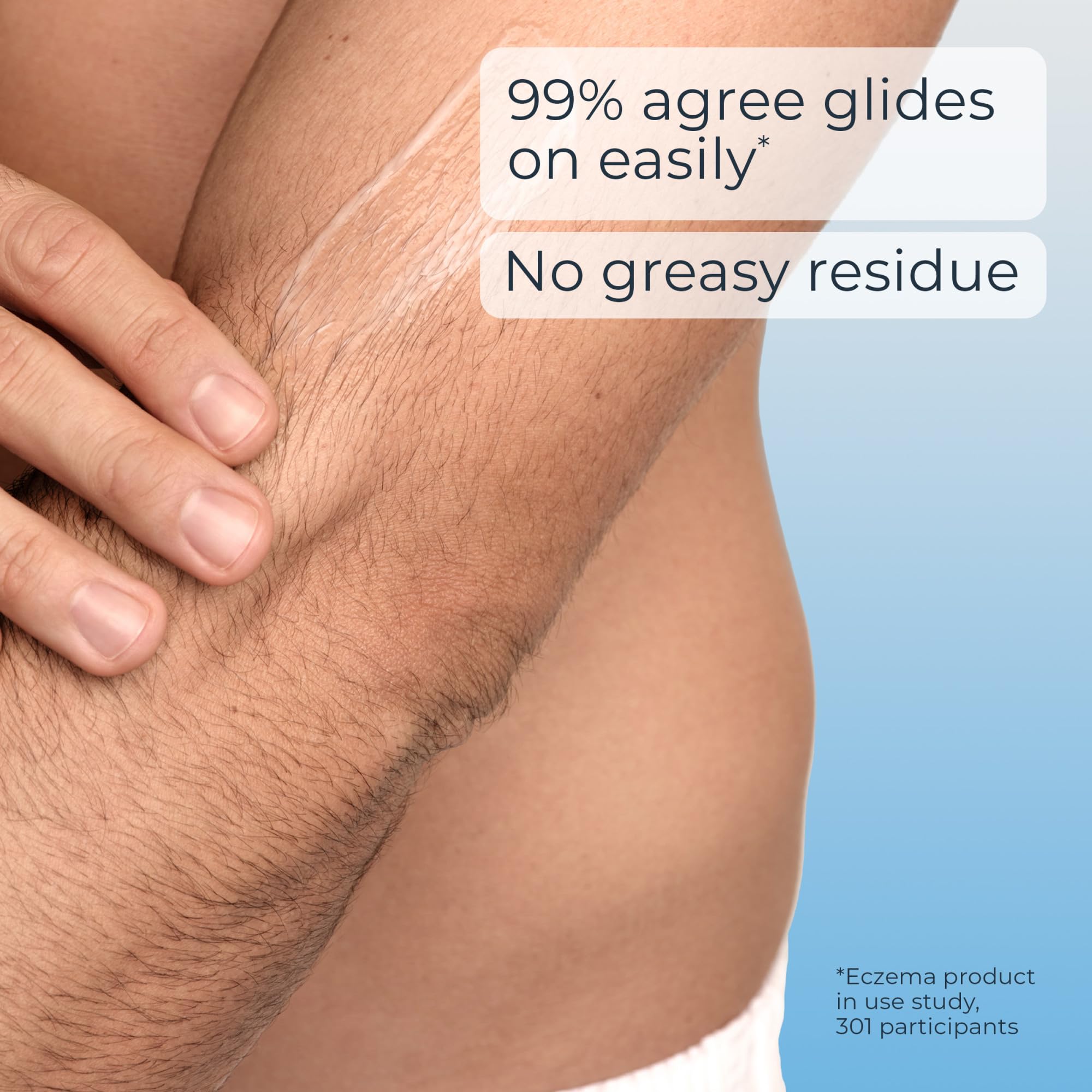 Eucerin hidrogel aplicado en cuerpo y rostro con alivio suave