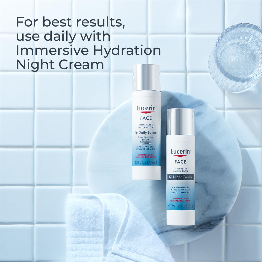 Eucerin Immersive Hydration SPF 30 packaging box conveys premium packaging.