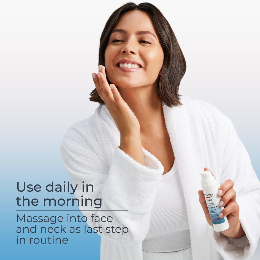 Eucerin Immersive Hydration swirl on skin delivers smooth, hydrated complexion.