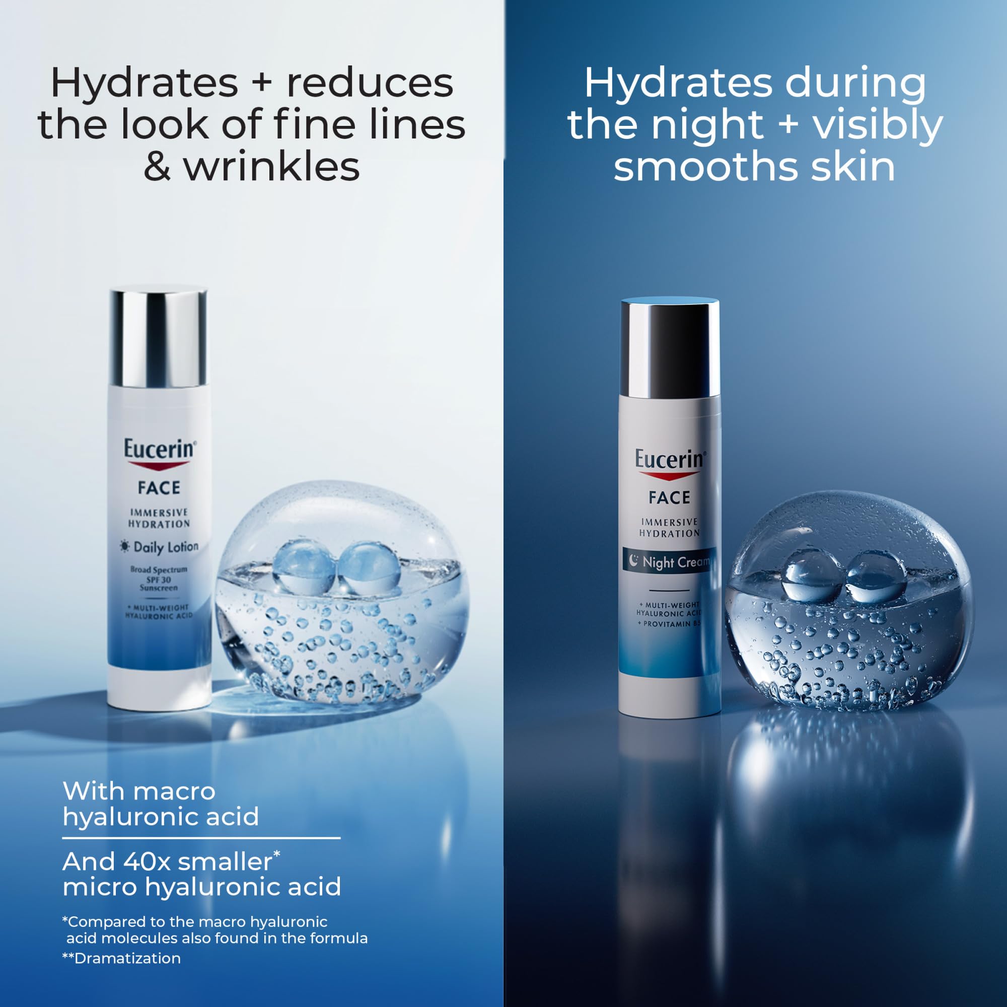 Close-up texture of Eucerin Immersive Hydration Night Cream.