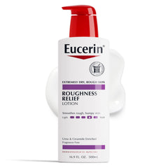 Eucerin loción corporal con dispensador para piel muy seca, hidratación de 48 horas.