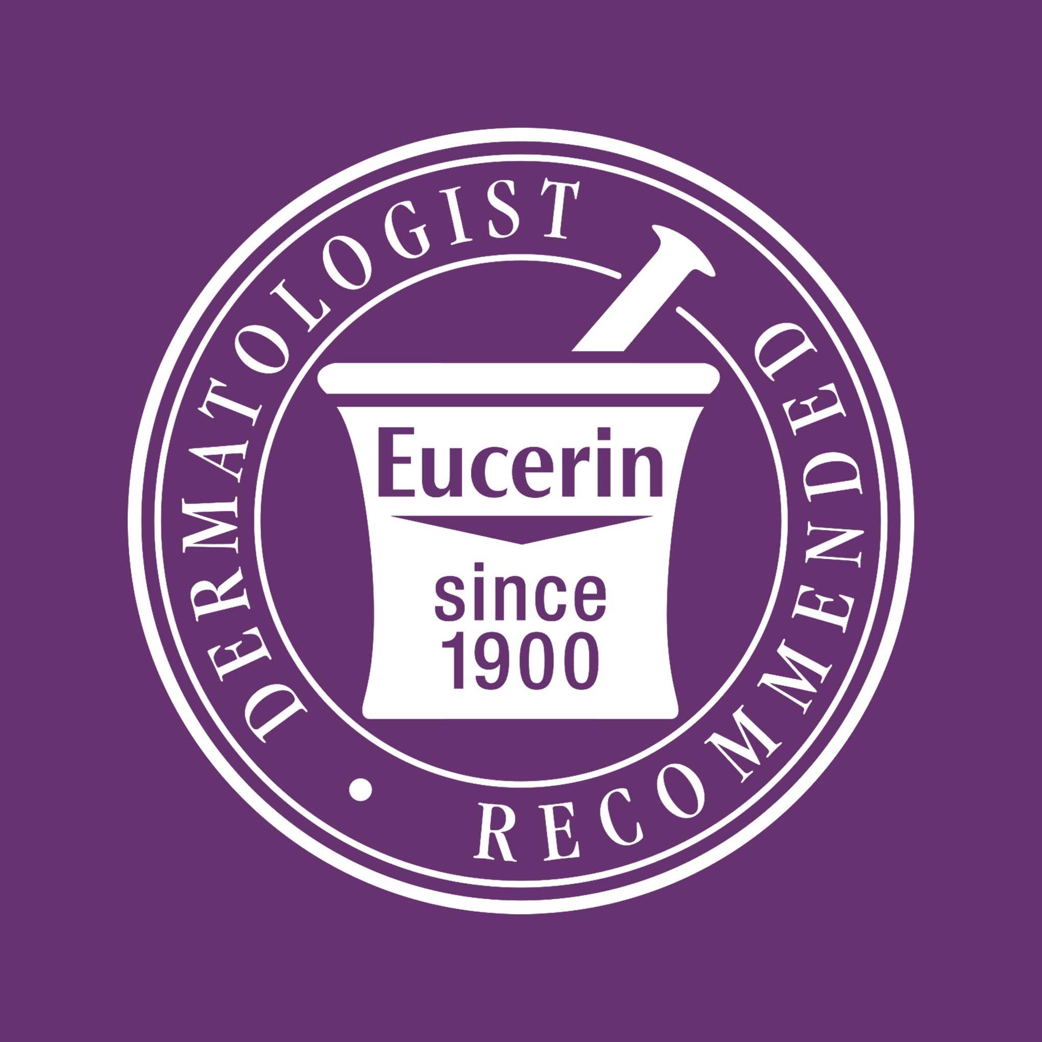 Eucerin envase práctico con bomba, fácil de usar en segundos.