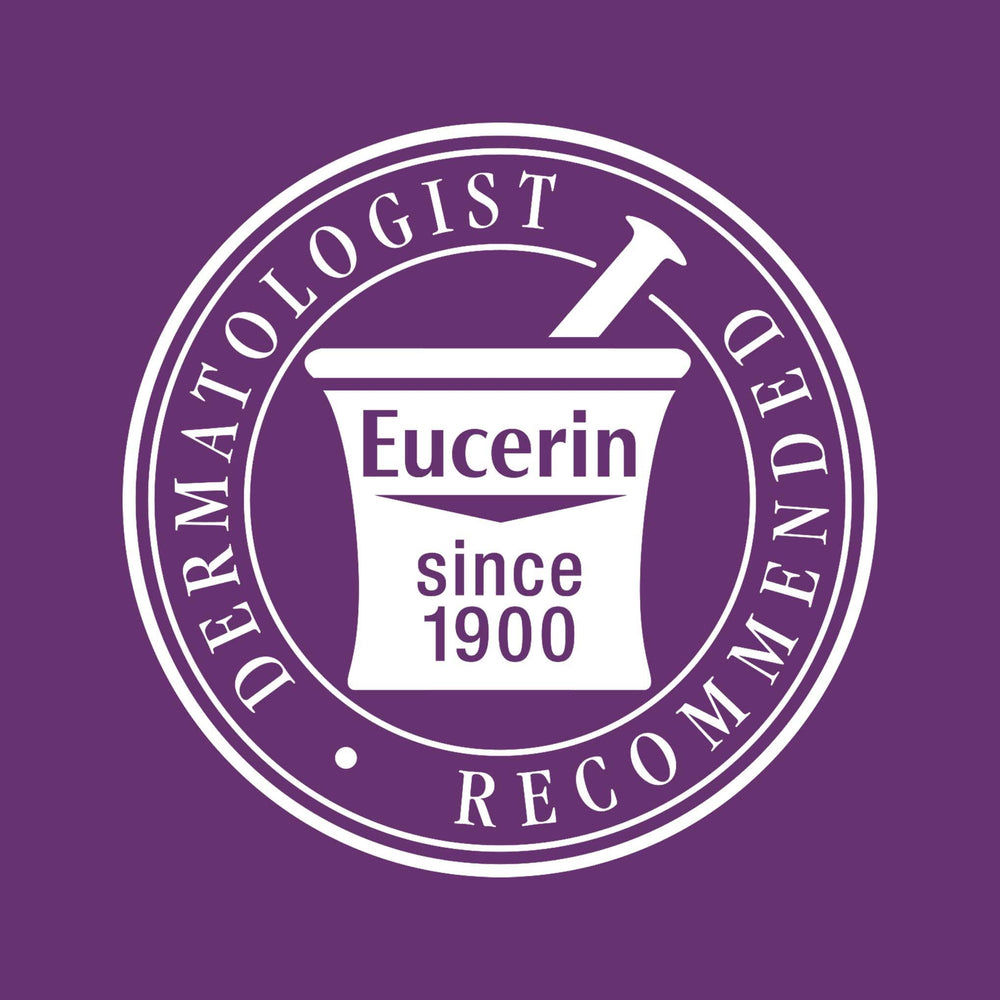 Eucerin envase práctico con bomba, fácil de usar en segundos.