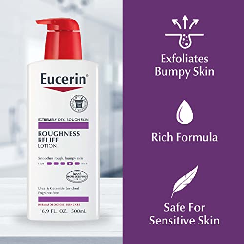 Eucerin dermatológicamente recomendado para cuidado diario de la piel.
