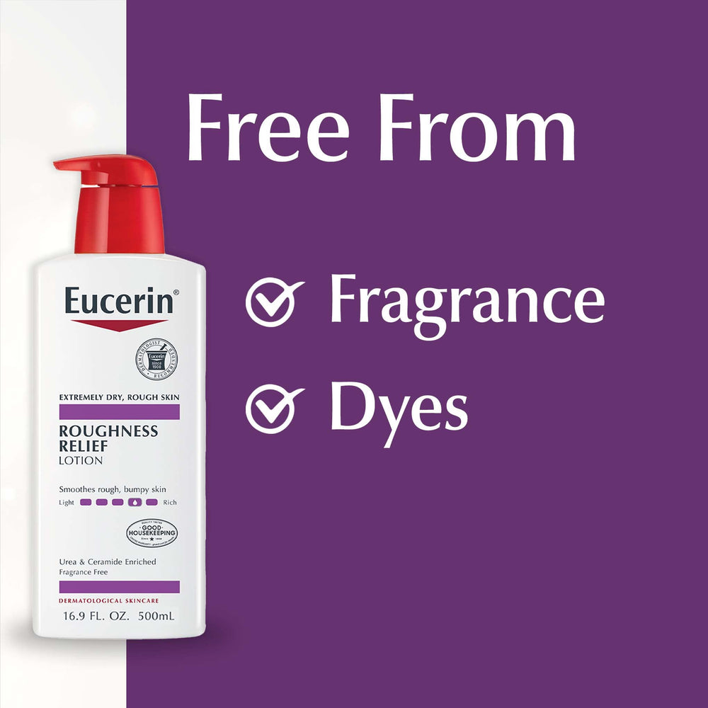 Eucerin loción para manos y pies, aplicación diaria.