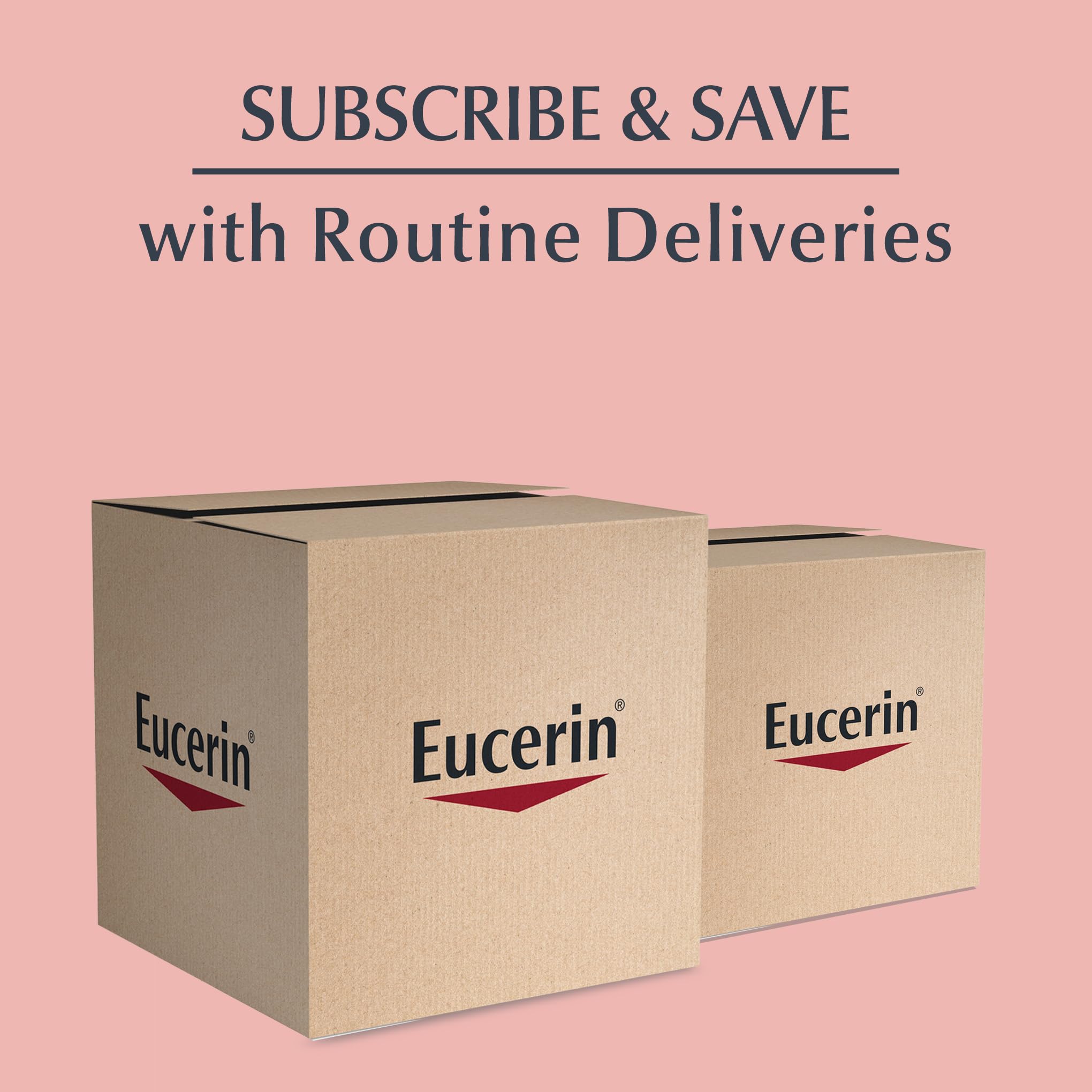 Morning routine scene with Eucerin Q10 Day and Night Creams.