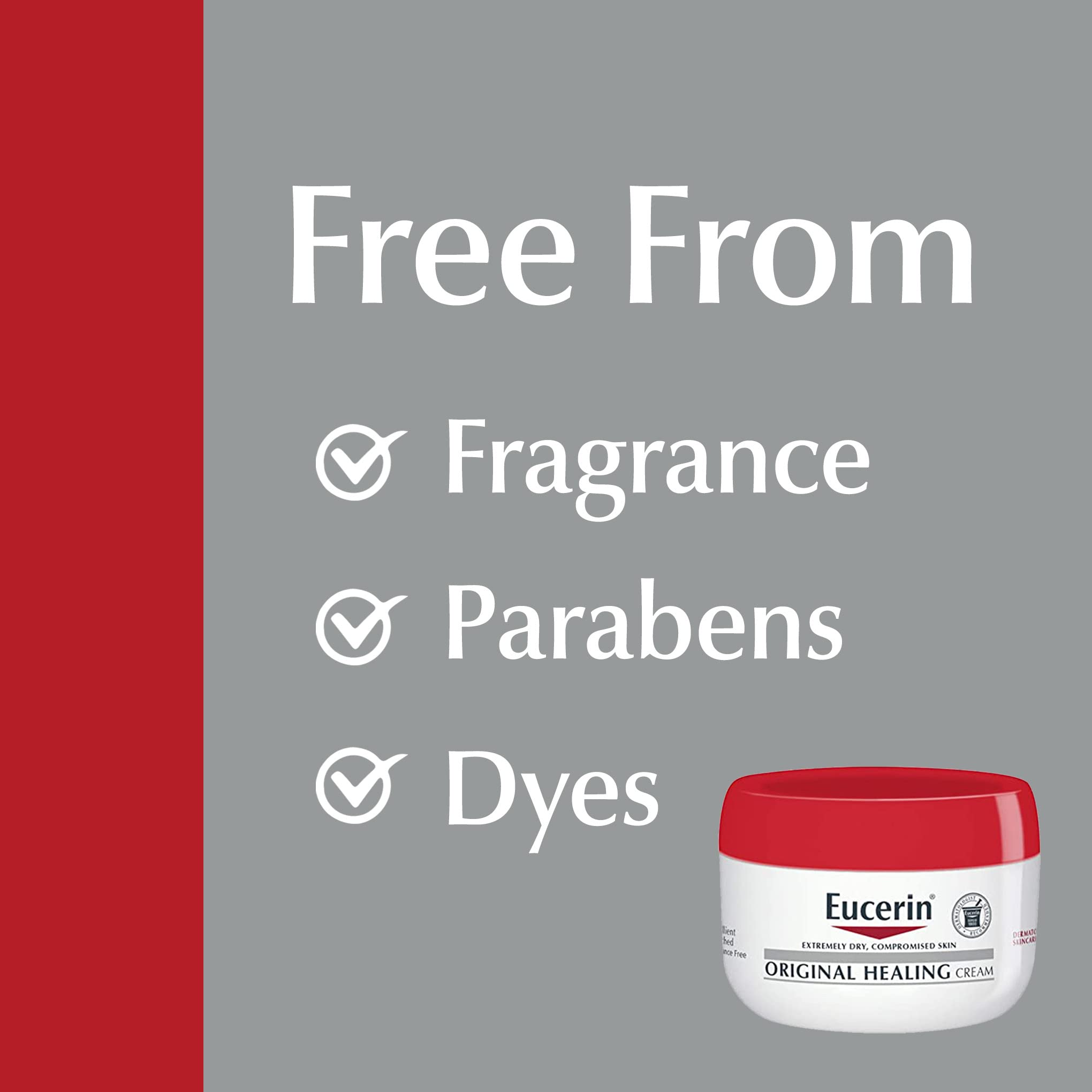 Moisture-barrier focus of Eucerin Original Healing Cream helps retain hydration.