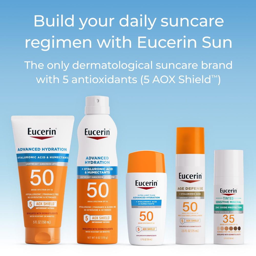 Eucerin protección diaria para piel sensible, adecuada bajo maquillaje.