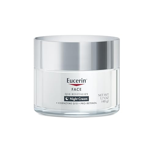 Textura cremosa de Eucerin Q10 Nocturna para piel sensible y suave.