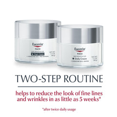 Eucerin Q10 Night Cream jar featuring Pro-Retinol for overnight care.