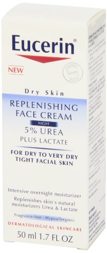 Eucerin quick-absorption cream finish leaving no greasy shine.