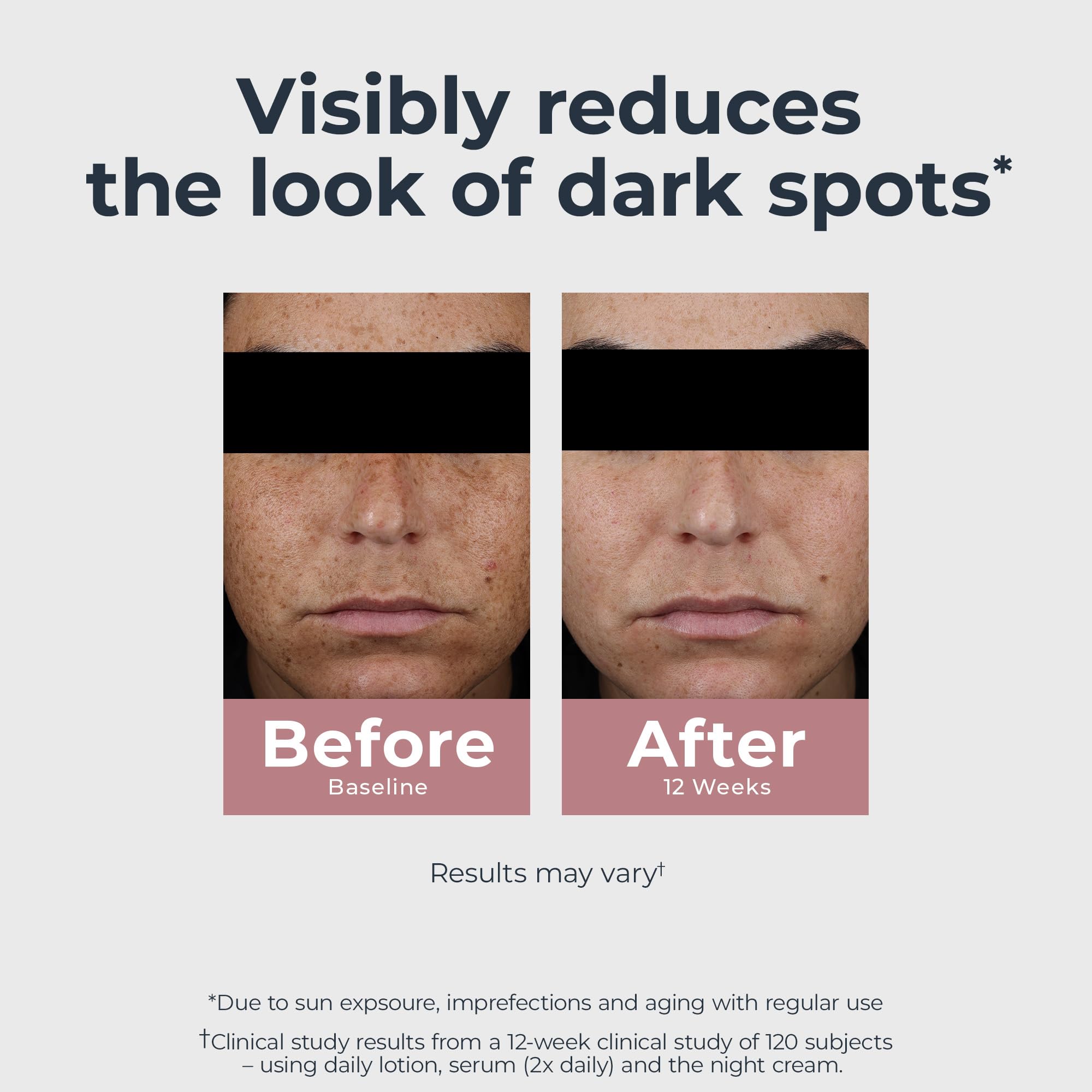 Eucerin Radiant Tone Dual Serum packaging shot emphasizes lightweight, non-sticky daily routine