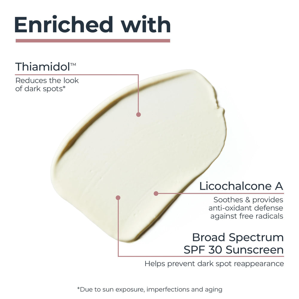 Eucerin Radiant Tone shows before-after improvement in dark spots.