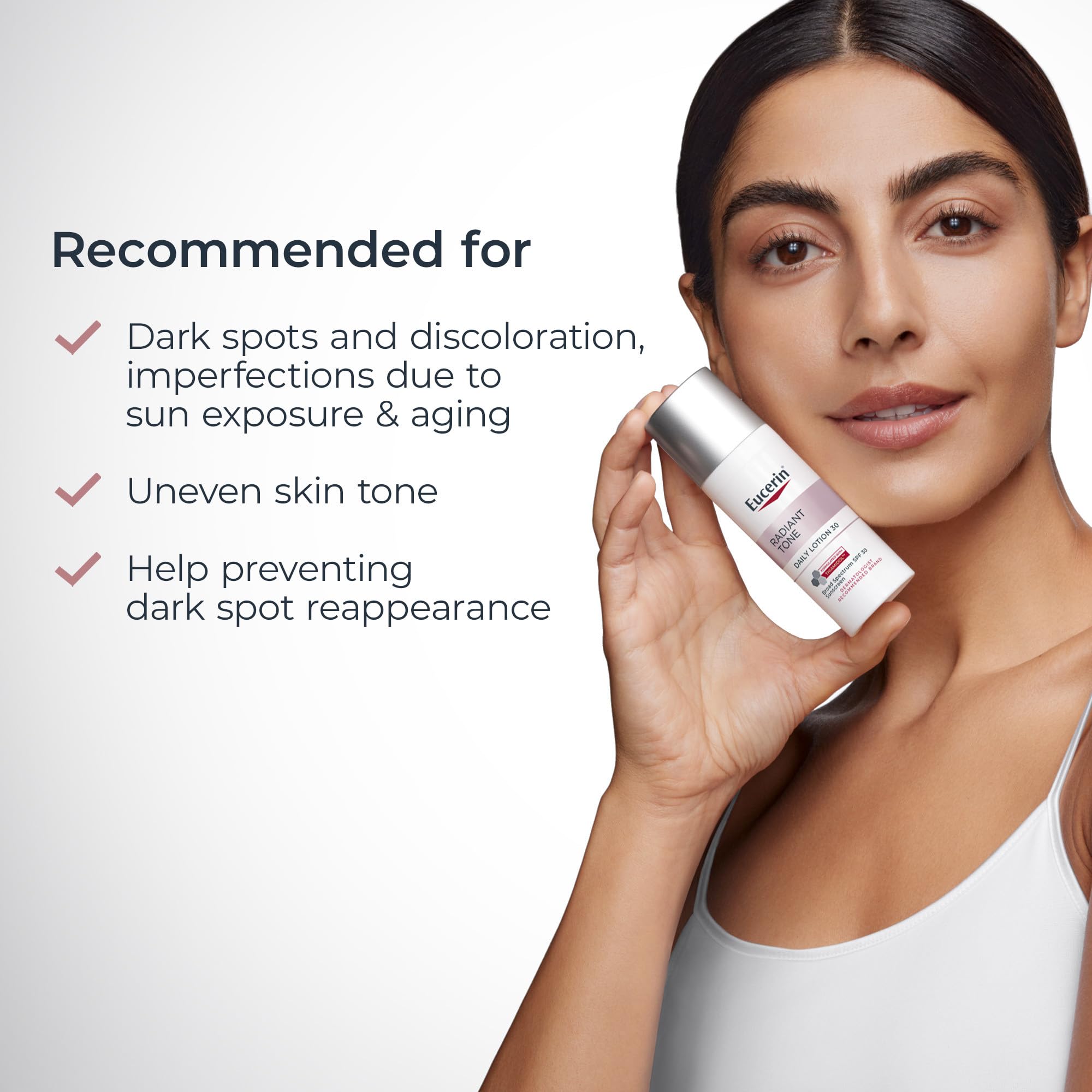 Eucerin Radiant Tone travel-friendly bottle for on-the-go care.