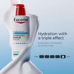 Fórmula 3D de Eucerin exfolia, hidrata y acondiciona la piel seca