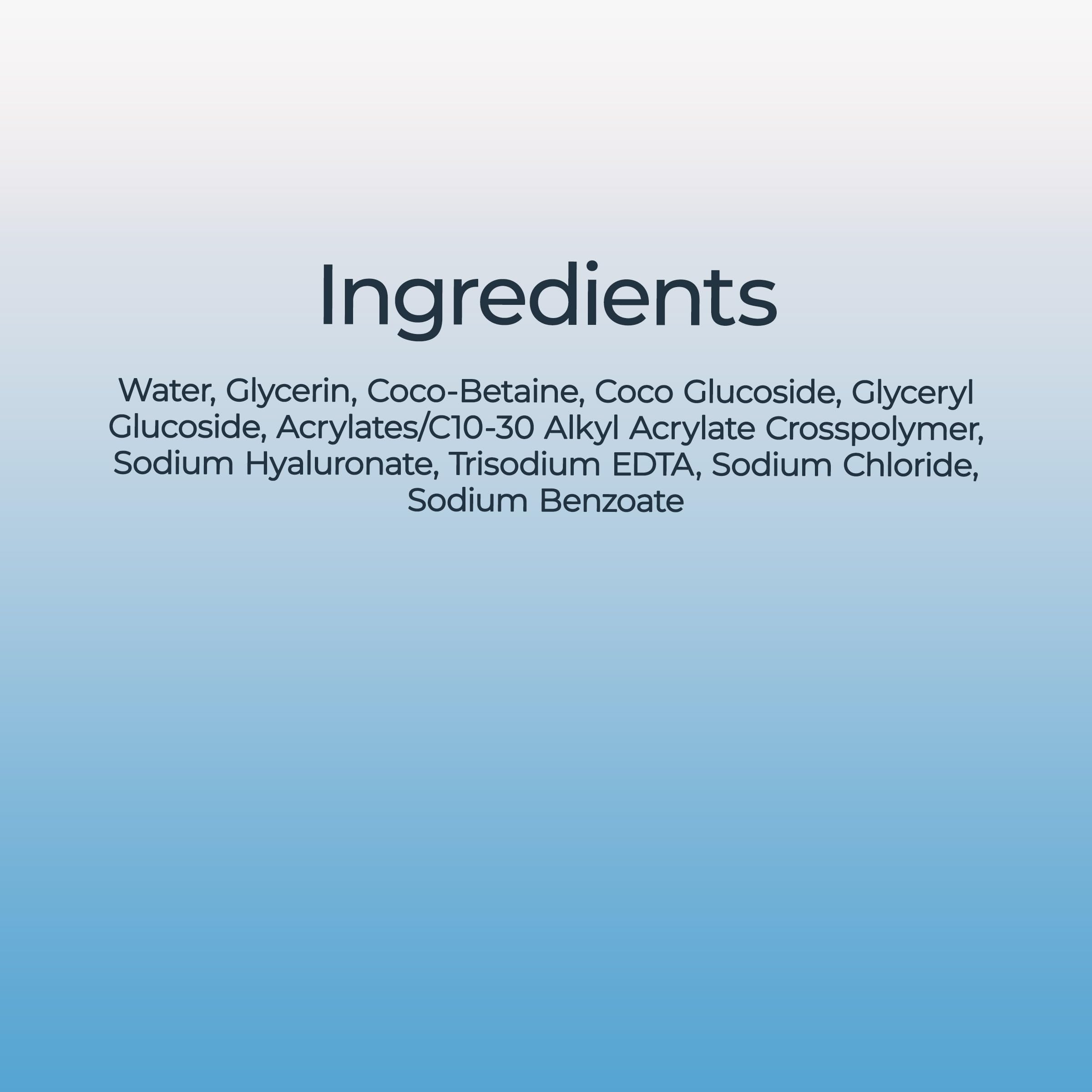 Sin alcohol, fragancia y aceites para piel delicada.