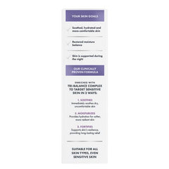 Aplicación nocturna de Eucerin Skin Balance para piel sensible luminosa al despertar