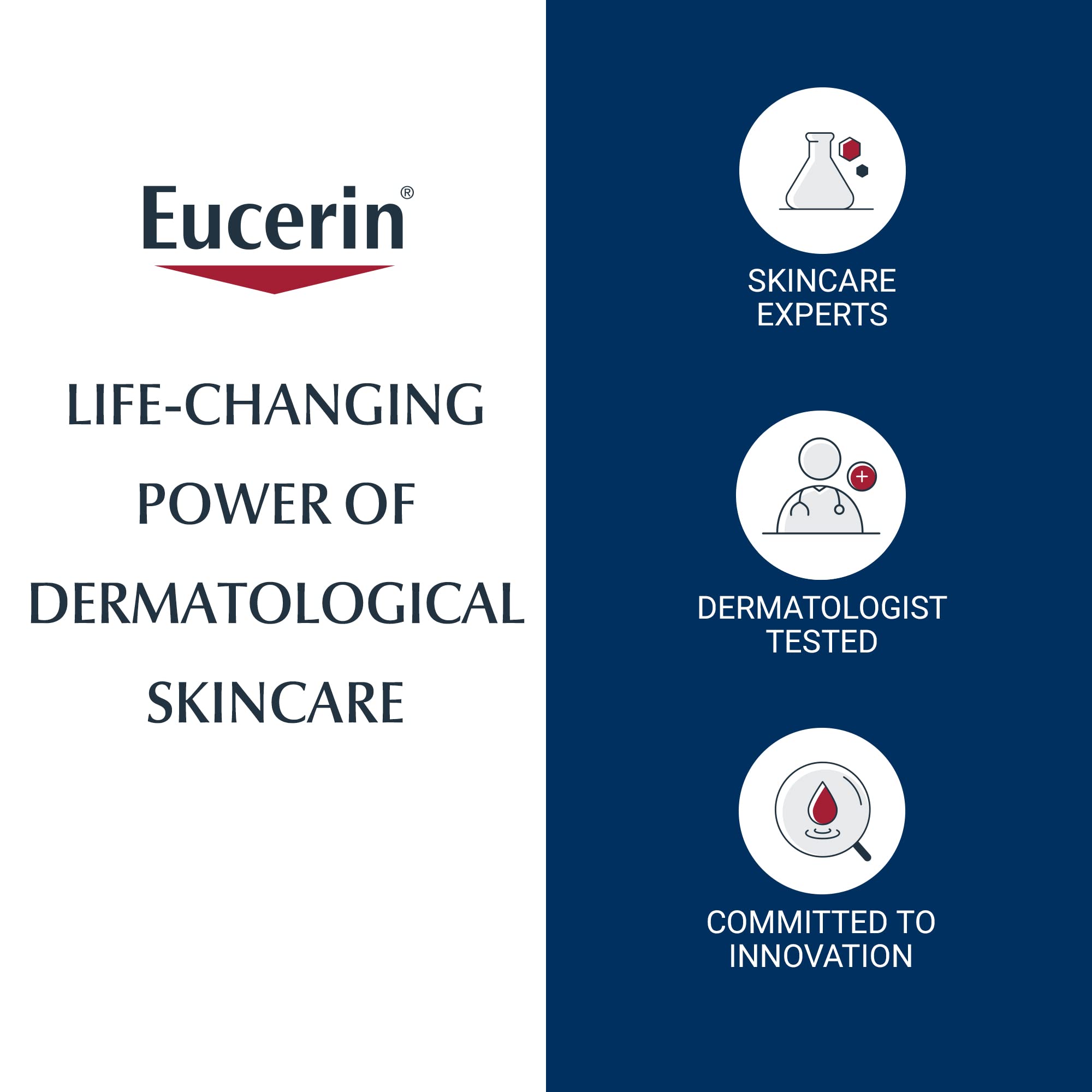 Eucerin skin hydration application shot ideal for daily moisture routine.