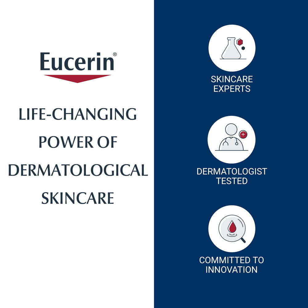 Eucerin skin hydration application shot ideal for daily moisture routine.