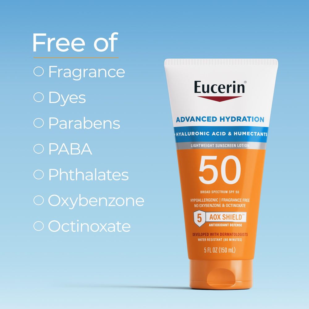 Eucerin Sun Advanced Hydration SPF 50: uso en rostro y cuerpo