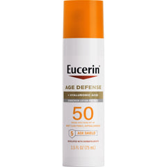 Eucerin Sun Age Defense SPF 50, botella de 75 ml para protección diaria con acabado ligero.