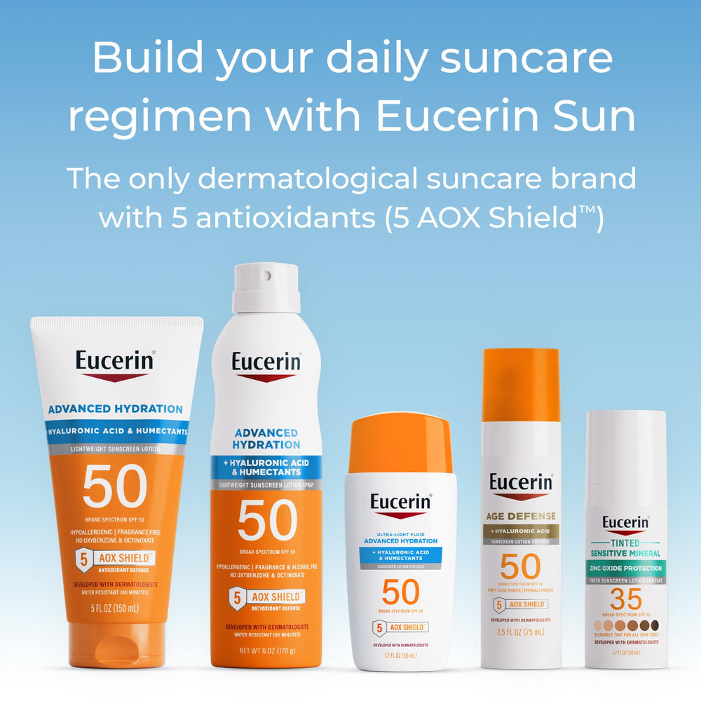 Fórmula libre de fragancia, adecuada para piel sensible con SPF 50.