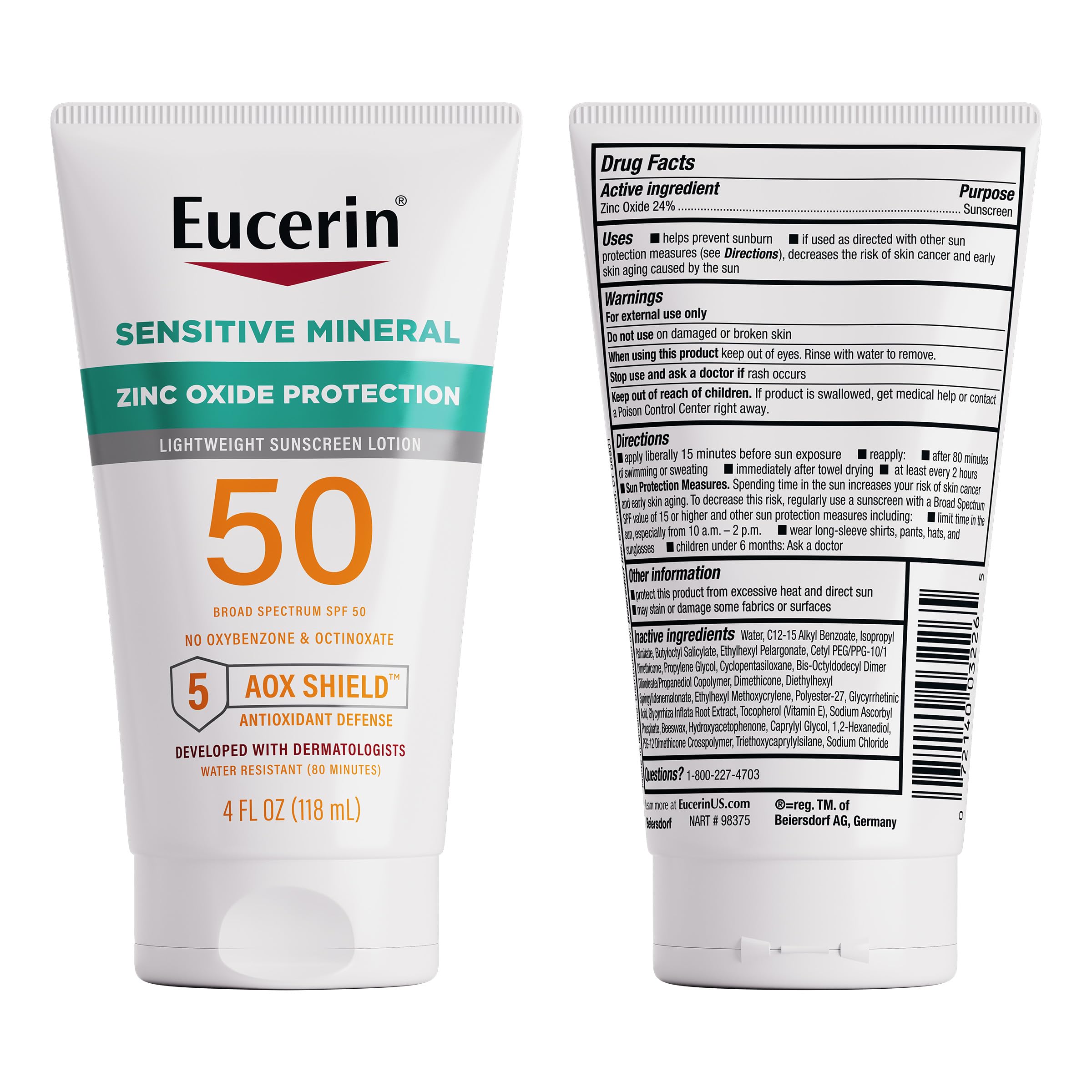 Eucerin Sun Sensitive Mineral Sunscreen easy to apply and spreadable