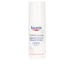 Eucerin UltraSENSITIVE soothing care for dry skin; calming daily moisturizer for face, neck, and chest.