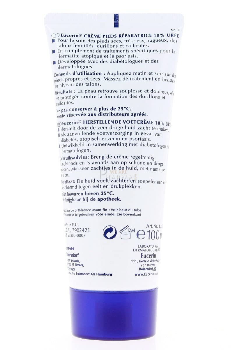 Eucerin UreaRepair Plus aplicación suave para pies: rutina diaria